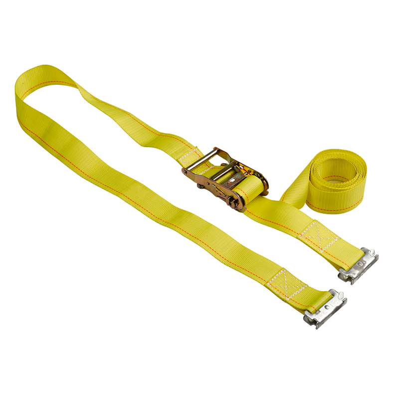 2 pulgada 50mm*2t tie down strap na may e hook truck ratchet tiedown e-track ratchet strap loading straps